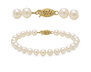 14k Yellow Gold 8.5-9.5mm Freshwater Pearl Bracelet